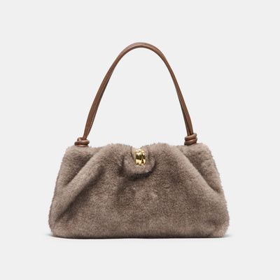 Ravel Shoulder Bag in Grey Faux Fur By Dolce Vita | DolceVita.com