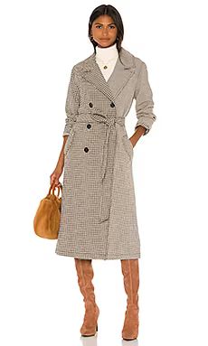 L'Academie The Pamela Trench in Taupe Plaid from Revolve.com | Revolve Clothing (Global)