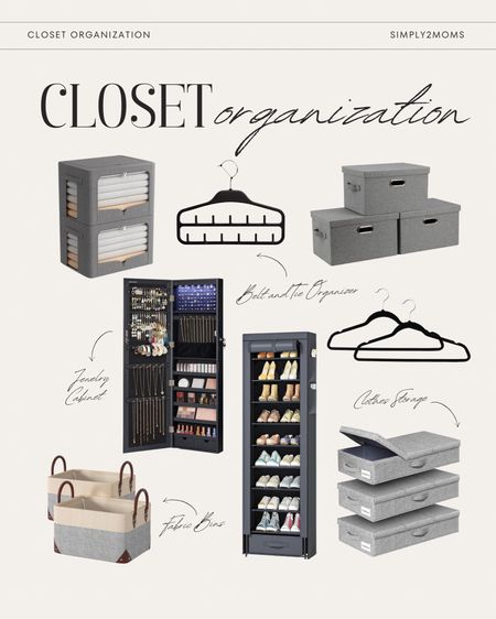 Transform your bedroom closet with these organization essentials! Make the most of your closet and bedroom space with chic bins and baskets for shelves, under the bed storage, shoe organizers, belt and tie hangers, jewelry organizers, and more! #bedroom #closet #organization #homestorage 

#LTKfindsunder100 #LTKhome #LTKstyletip