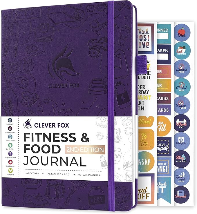 Clever Fox Fitness & Food Journal – Nutrition & Workout Planner for Women & Men – Diet & Gym ... | Amazon (US)