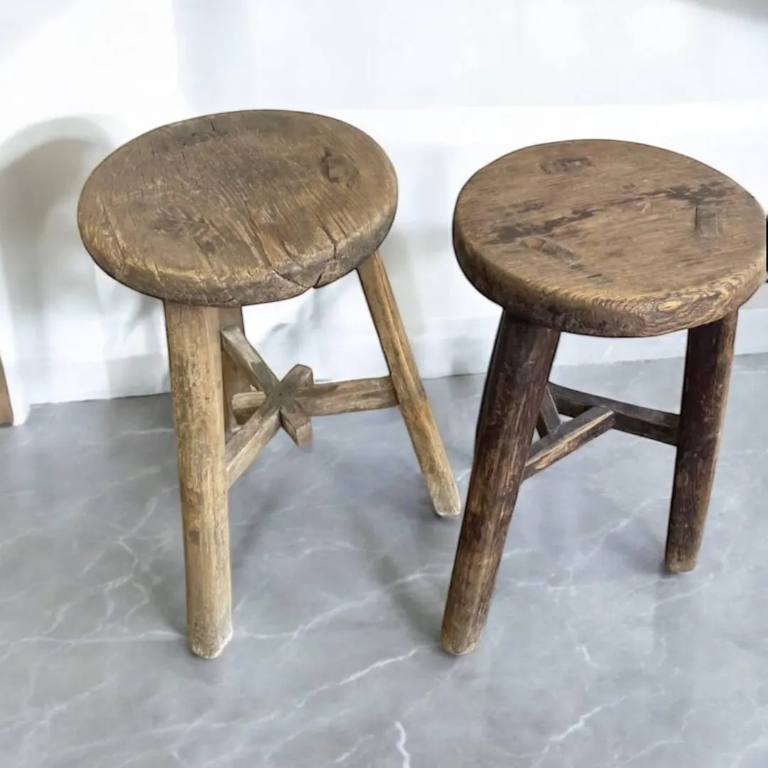 Vintage Weathered Wood StoolDiscover the charm of this vintage stool, showcasing a beautiful weat... | Etsy (US)
