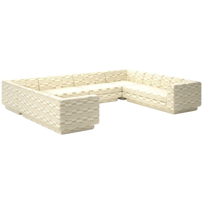 Yarrow 6-Piece U-Shaped Sectional Sofa Piano Cloud | CB2