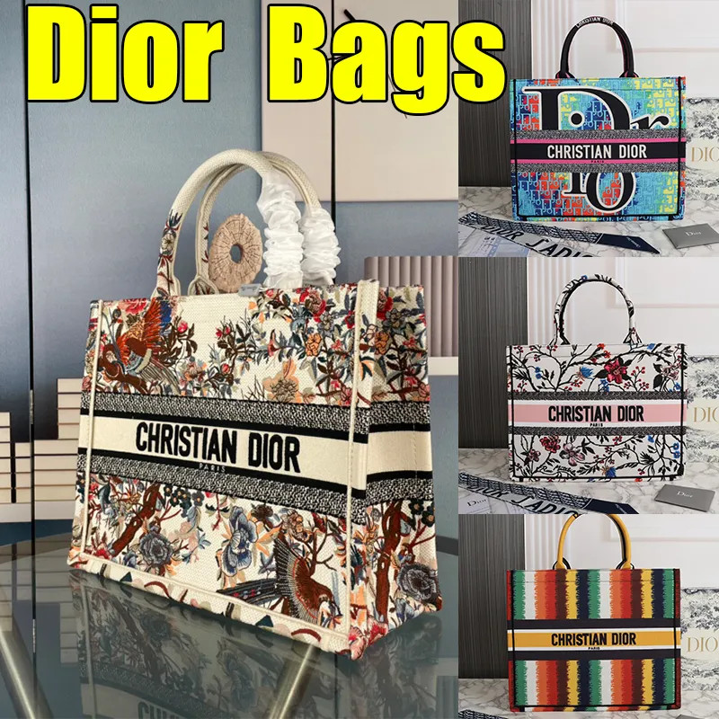 AAA+ Christian Dior Book Tote Bag Handbag Retro Key Collections Embroidery Medium Fashion Lady Ba... | DHGate