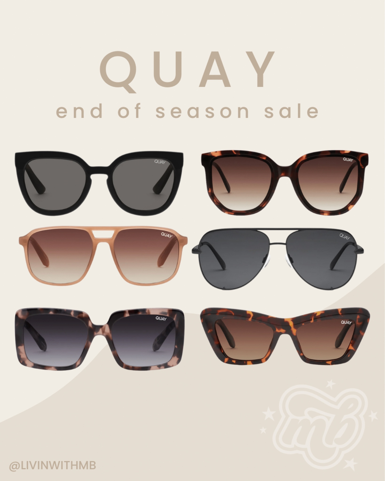 Up to 60% off sale items at Quay Australia. Sunnies from $19!

#LTKunder50 #LTKsalealert #LTKSeasonal
