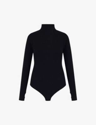 Garrie high-neck ribbed stretch-woven body | Selfridges