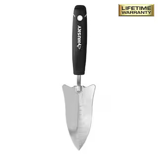Husky 6.2 in. Double Injection Grip Handle Stainless Steel Hand Transplanter GD210303 - The Home ... | The Home Depot
