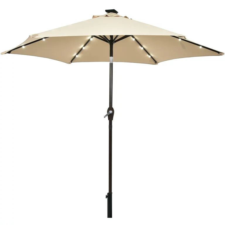 Gymax 8' Beige Hexagon Market Patio Umbrella - Walmart.com | Walmart (US)