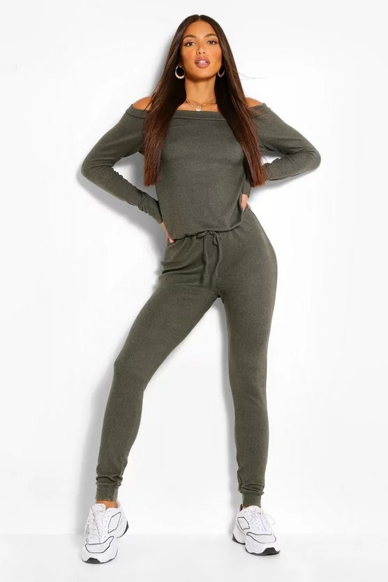 Tall Slash Neck Lounge Jumpsuit | Boohoo.com (US & CA)
