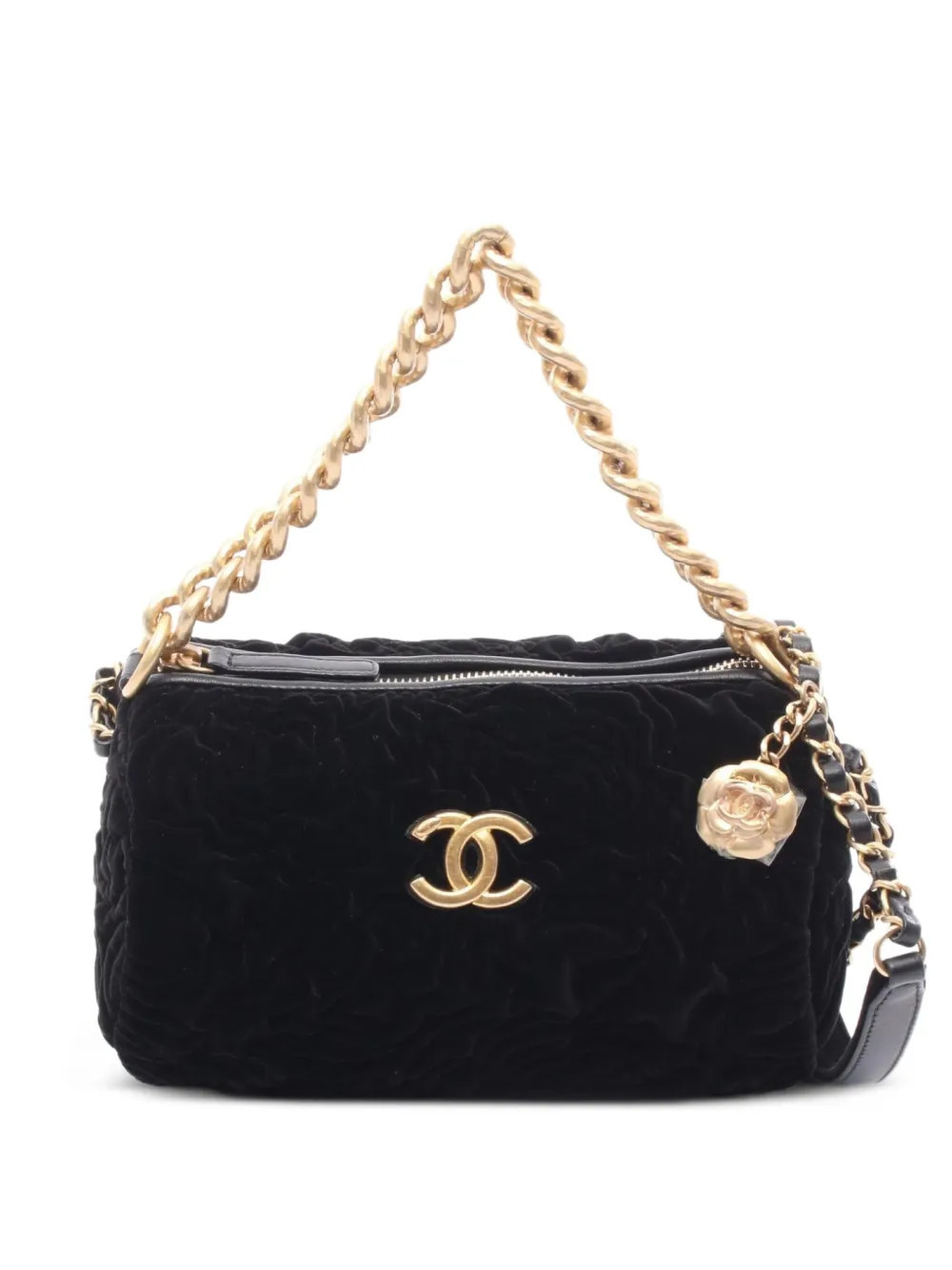 CHANEL Pre-Owned 2021 Camellia shoulder bag - Black | Farfetch Global