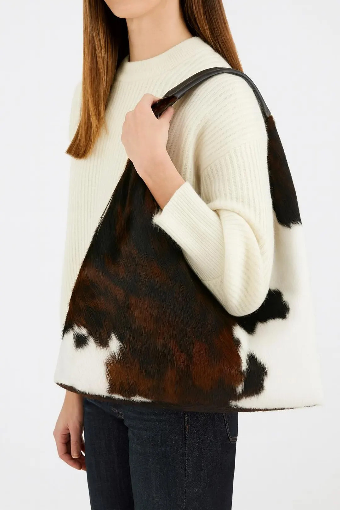 Cowhide Hobo Bag: Handmade Hair-on Hide Leather Tote, Western Boho Purse | Etsy (US)