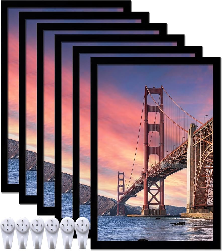 6 Sets 12x18 Picture Frame, Frames for 12 x 18 Canvas Collage Photo Poster Certificate Wall Galle... | Amazon (US)