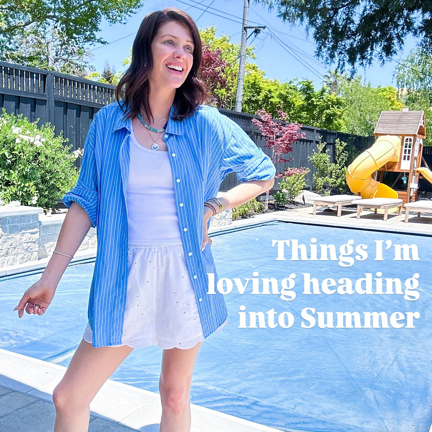 Grabbed a large in the blue oversized shirt. A small in the coral/red striped gauze (so comfortable and also comes with matching shorts! For perfume, grab the small size the try it out! Retinol cream- start every other day. It’s very thick. Only use  pea size and warm it up in your hands first. The tinted sunscreen is one shade. 


🚨 My tinted moisturizer is on major sale by the way! @alastinskincare 
🪭I know there is no sound on the video but that neck fan is just toooooo good! I couldn’t leave it out. My reaction is the first time turning it on. Sold!

Colorful jewelry, dating your spouse, summer vibes, must have products during summer, @baublebar , lobster and shells, seashells , bathrobe, workout clothes, workout outfit, mom of 2, embrace the chaos, products I love, products I’ve reordered, neck fan, ways to stay cool

#LTKSaleAlert #LTKFindsUnder50 #LTKBeauty