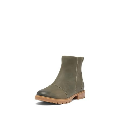 SOREL Women's Emelie lll Zip Waterproof Boot - Stone Green, Gum 2 - 5.5 | Amazon (US)