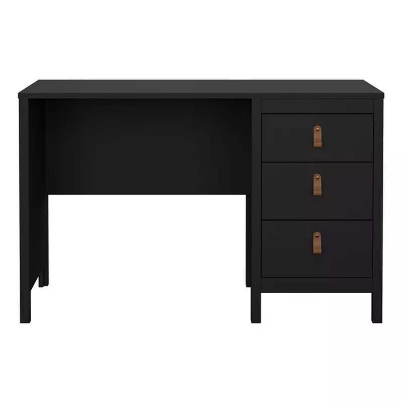 Tvilum Madrid Home Office Writing Desk with 3 Storage Drawers in Black Matte  | eBay | eBay US