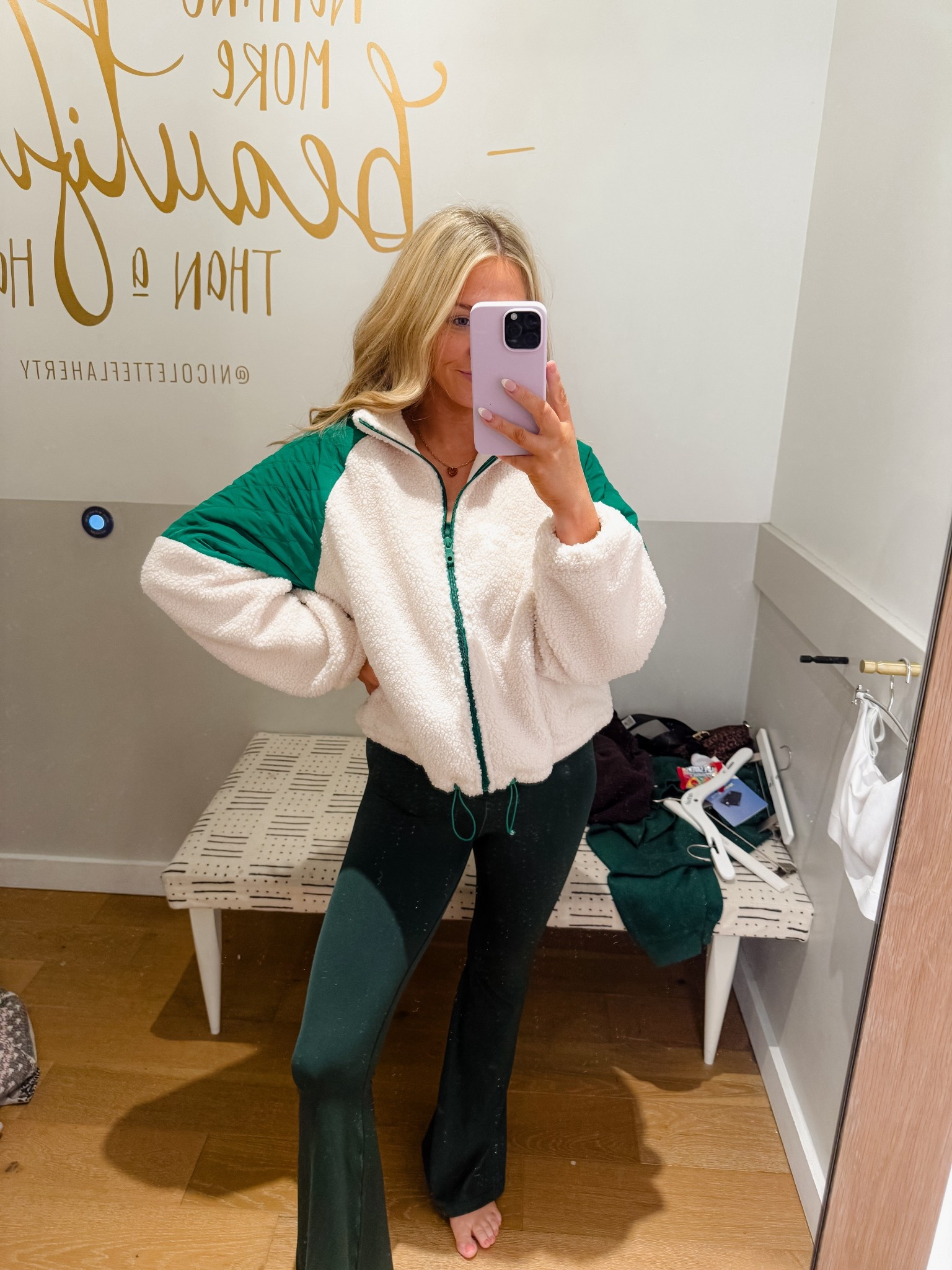 Love this Sherpa zip up! Size M 💚

#LTKStyleTip #LTKFindsUnder100
