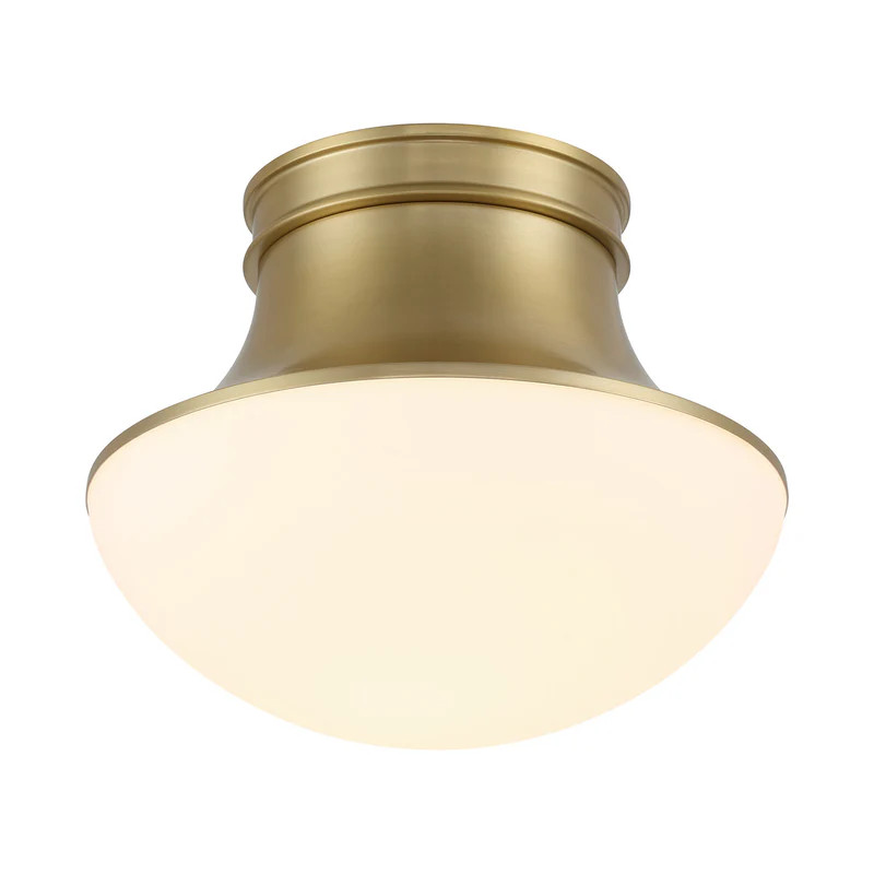 Jayden Flush Mount Modern Light Fixture, Aged Brass | Lights.com