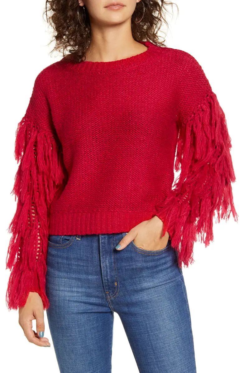 Fringe Sleeve Sweater | Nordstrom