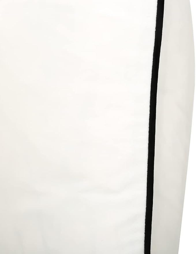 Luxury 22x22 Inch White and Black Velvet Throw Pillow Cover - Velvet with Contrast Piping, Super ... | Amazon (US)