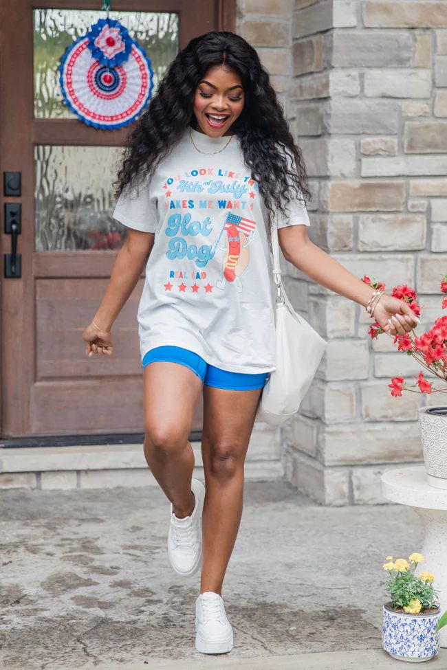 I Look Like the 4th of July White Oversized Graphic Tee DOORBUSTER | Pink Lily