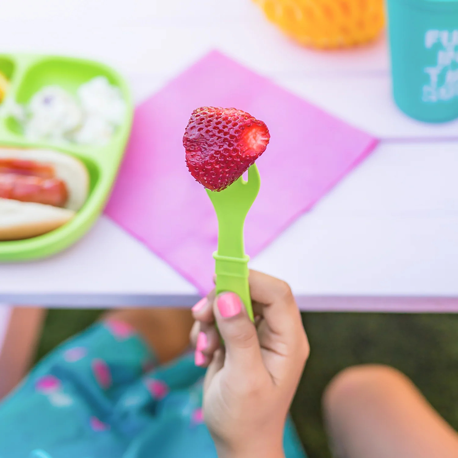 Re-Play Toddler Utensil Pair | Family Tableware Made in the USA from Recycled Plastic | Re-Play