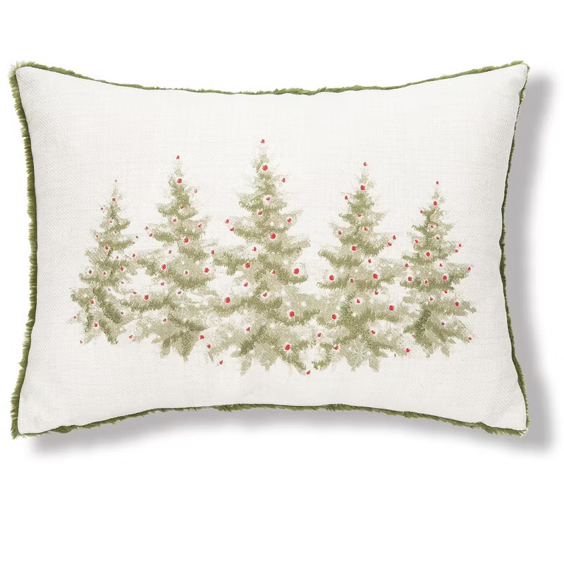 C&F Home Winter Trees 13" x 20" Embellished Throw Pillow | Target