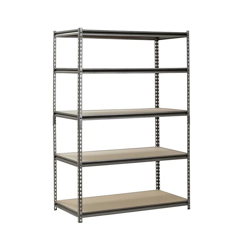 Edsal 48"W x 24"D x 72"H 5-Shelf Steel Freestanding Shelves, Silver-Vein | Walmart (US)