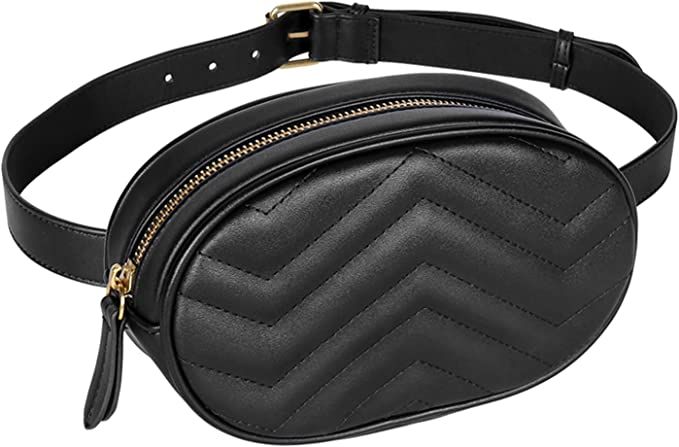 Geestock Fanny Pack for women fashionable PU Leather Waist Bags Waterproof Belt Bag Crossbody Bum... | Amazon (US)