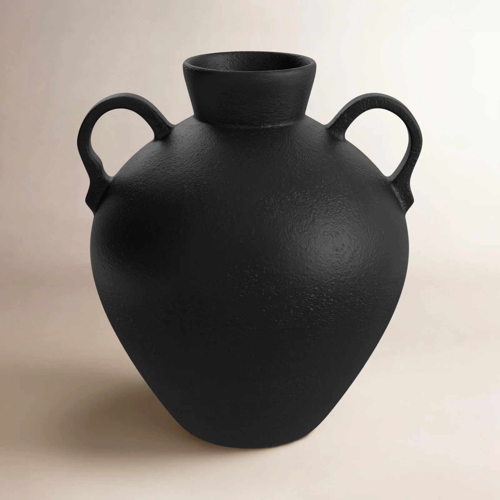 Handcrafted Terracotta Pottery Vase with Dual Handles - Modern Decorative Amphora-Inspired Jug fo... | Wayfair North America