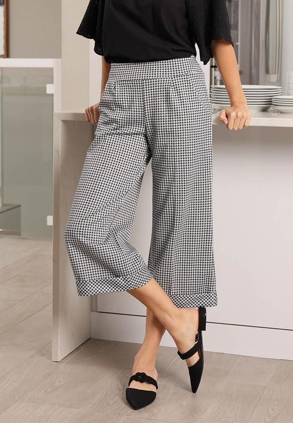 Cropped Gingham Pants | Cato Fashions