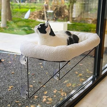 Zakkart Cat Window Perch for Indoor Cats - 100% Metal Supported from Below - Comes with Tailored ... | Amazon (US)