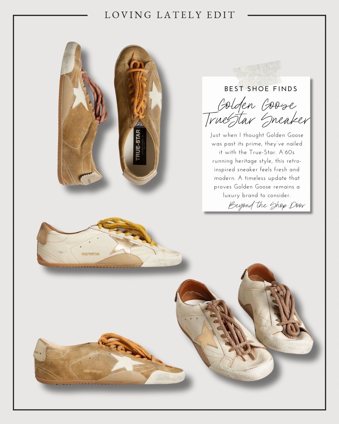 New Fashion Finds | Golden Goose True-Star Sneakers | Loving Lately Edit

Just when I thought Golden Goose was almost past its prime, they’ve nailed it with the True-Star. 

A ‘60s running heritage style, this retro-inspired sneaker feels fresh and modern.

A timeless update that proves Golden Goose remains a luxury brand to consider.

#LTKShoeCrush #LTKOver40 #LTKStyleTip