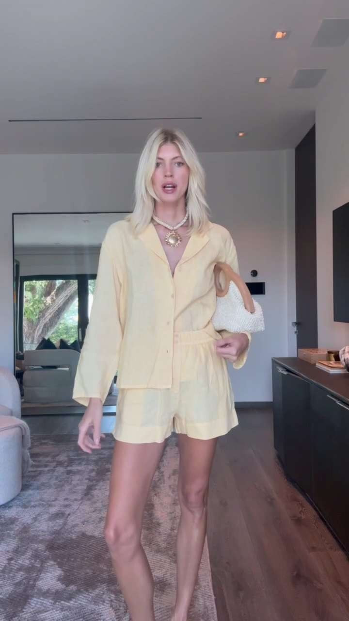 Such a cute easy summer set! I love butter yellow this season & adore that it is linen 💛🍋 Paired with these crochet accessories. 

 

#LTKStyleTip #LTKShoeCrush #LTKItBag