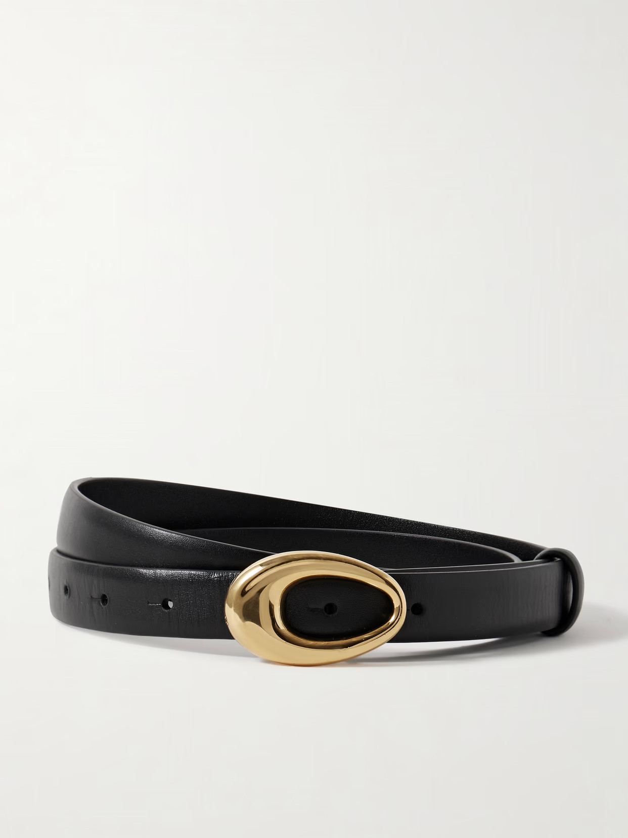 KHAITE - Olivia Leather Belt - Black | NET-A-PORTER (US)