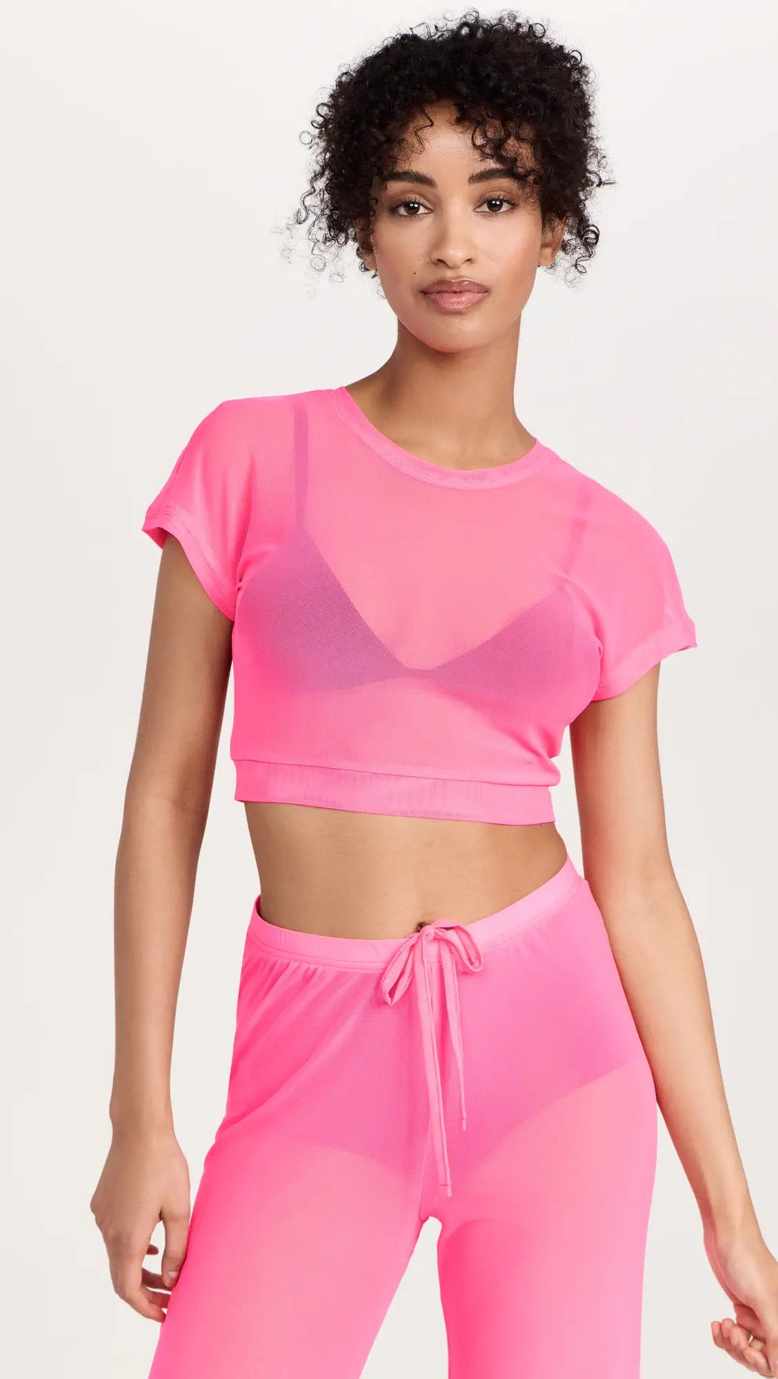 Good American Mesh Crop Tee | Shopbop | Shopbop