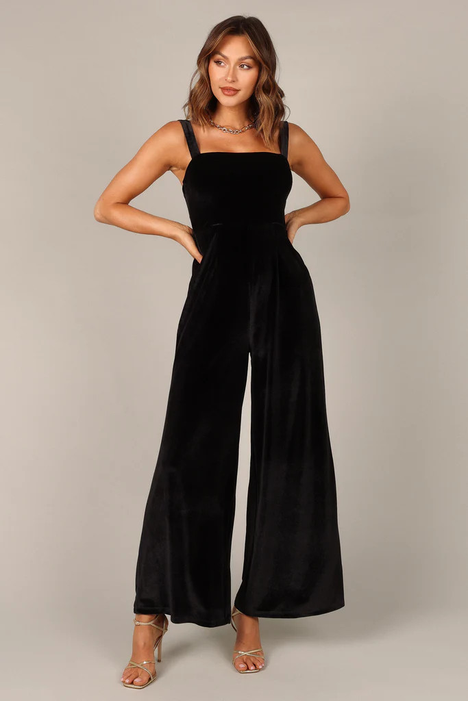 Scarlette Velvet Jumpsuit - Black | Petal & Pup (US)