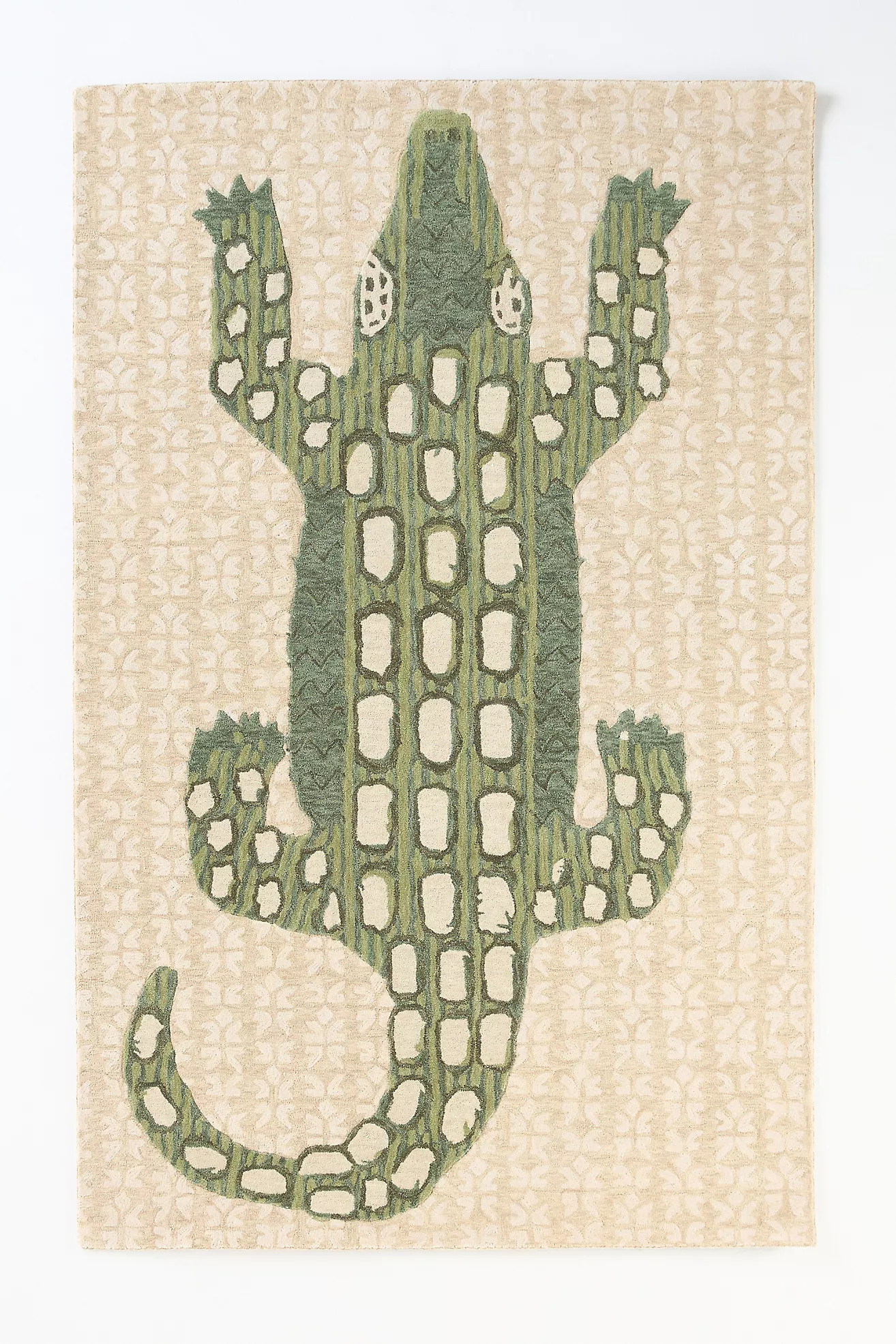 Ally Alligator Hand-Tufted Wool Rug | Anthropologie (US)