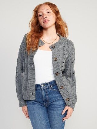 Cable-Knit Cardigan Sweater for Women | Old Navy (US)