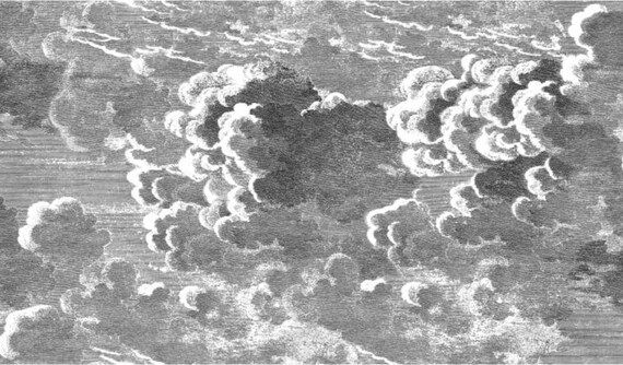 Clouds wallpaper NUVOLETTE black and white wallpaper cole and son wallpaper cloud wallpaper nuvole s | Etsy (US)