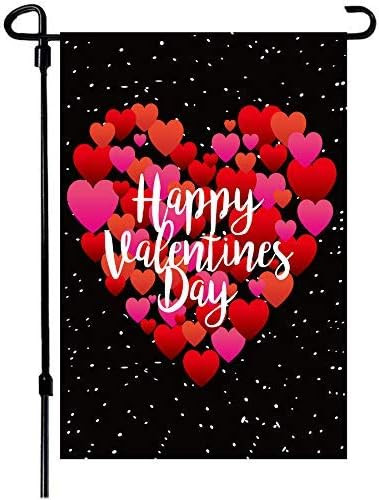 Akeydeco Valentine's Day Flag,12x18 Inch Valentine's Heart Garden Flag Double Sided Printing 2 La... | Amazon (US)