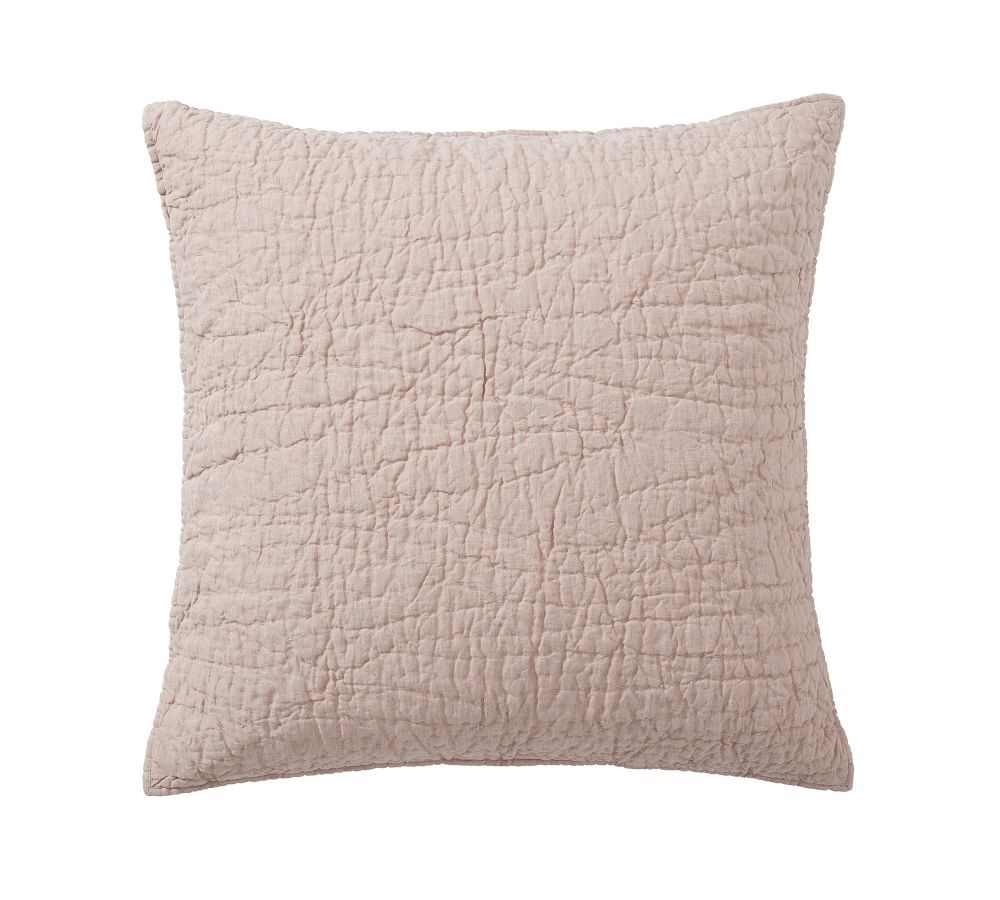 Belgian Flax Linen Handcrafted Quilted Sham | Pottery Barn (US)