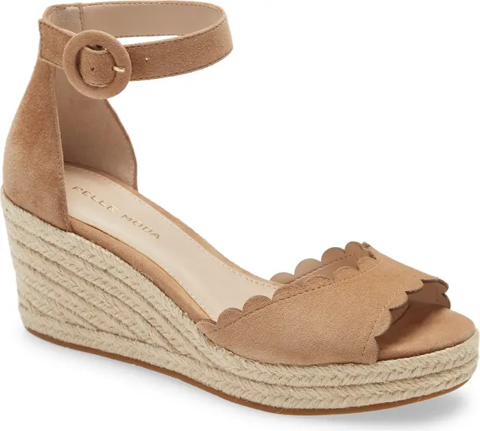 Krisa Scalloped Wedge Sandal | Nordstrom