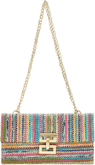 MR Straw Clutch Purse for Women Summer Beach Evening Bag Boho Summer Vacation Clutch Purse | Amazon (US)