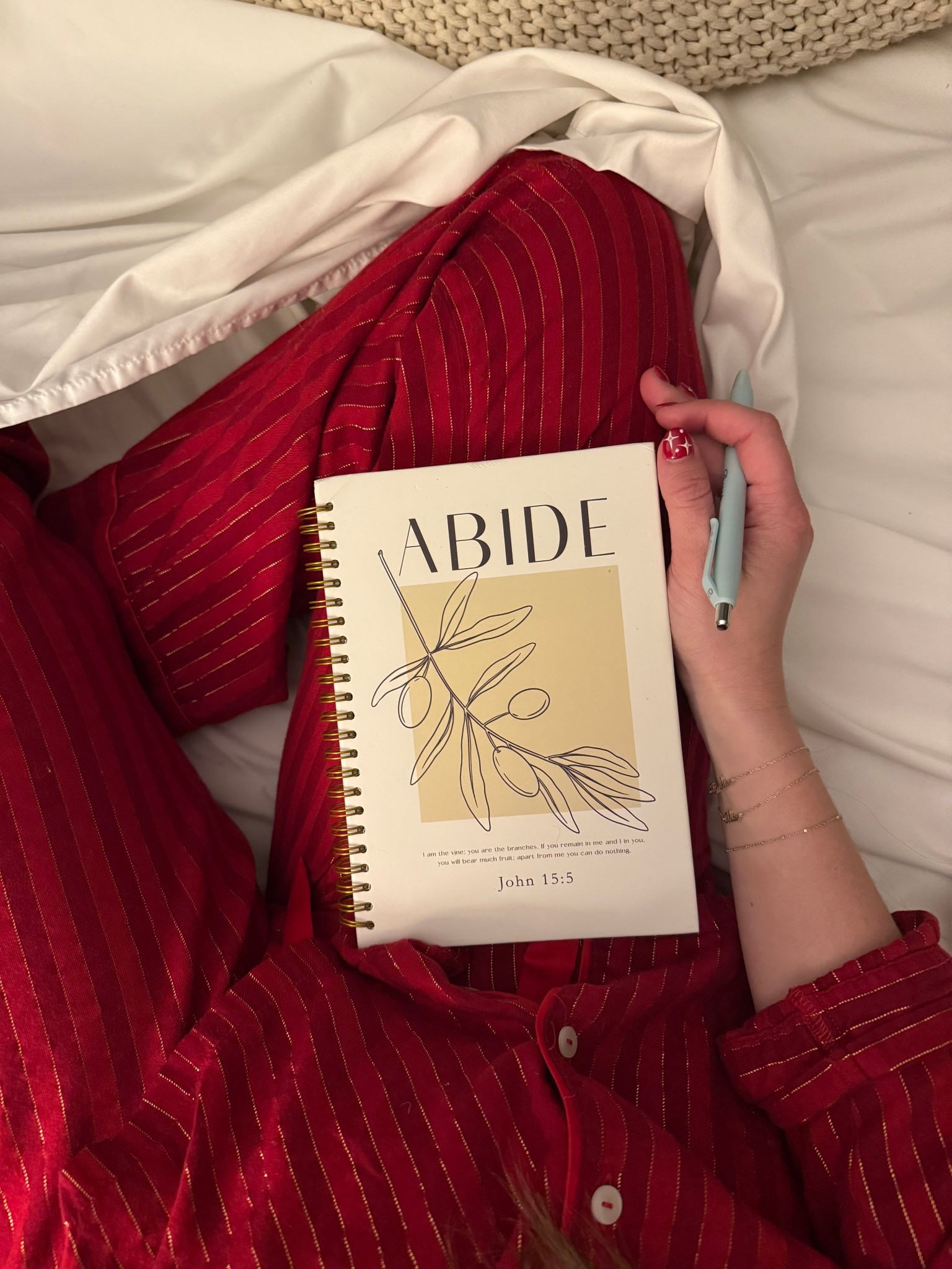 Things I love: a good set of pajamas and a cute journal ❤️