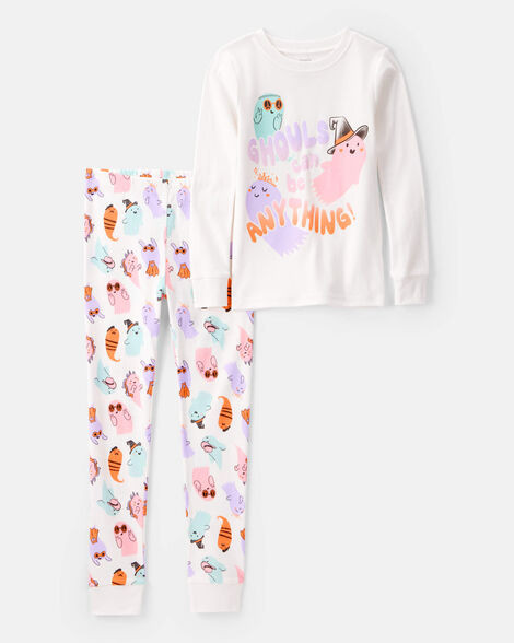 Girls 2-Piece "Ghouls Can Be Anything" Halloween 100% Snug Fit Cotton Pajamas - Ivory | Carter's Inc