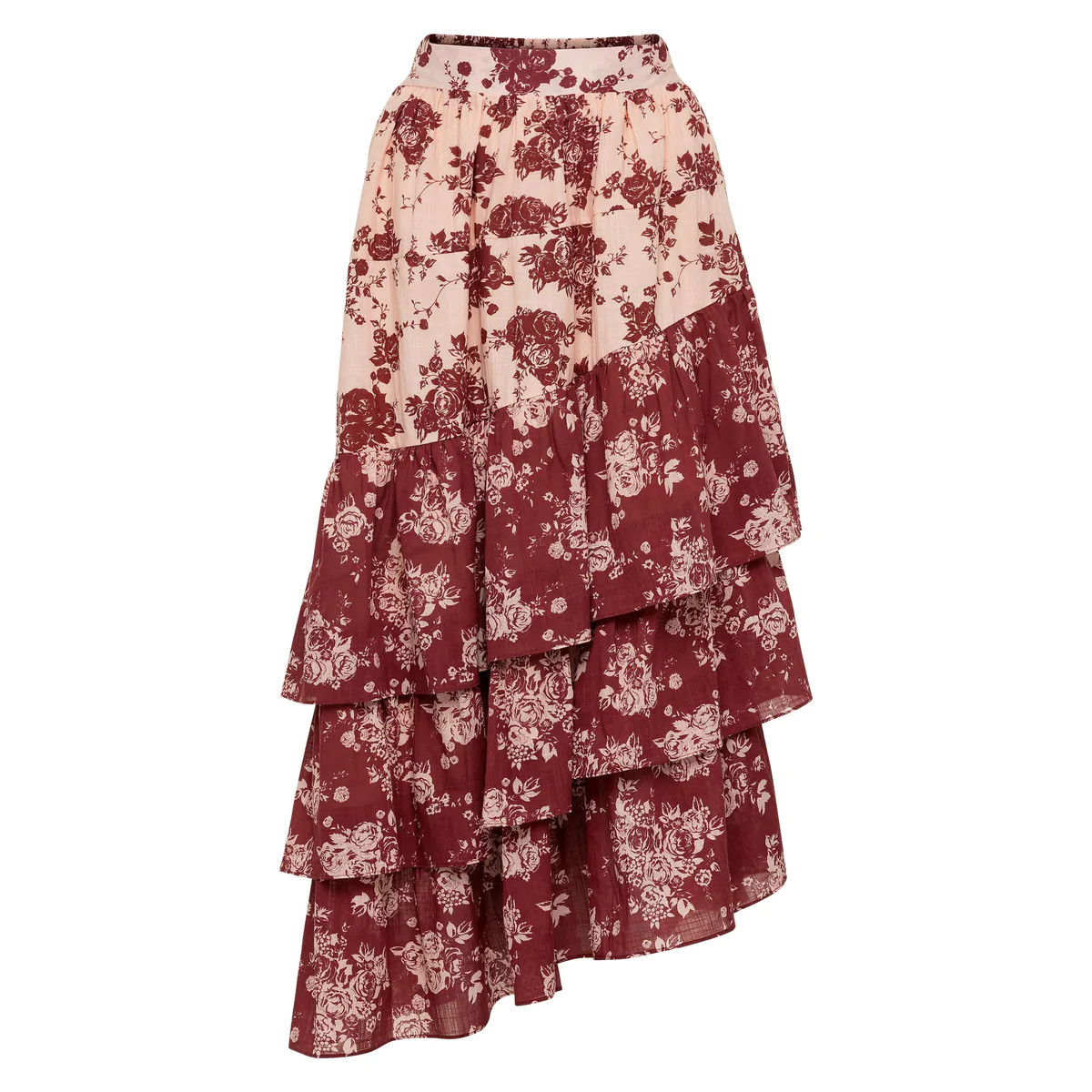 Anna Cate Elle Skirt in Burgundy Floral | Minette