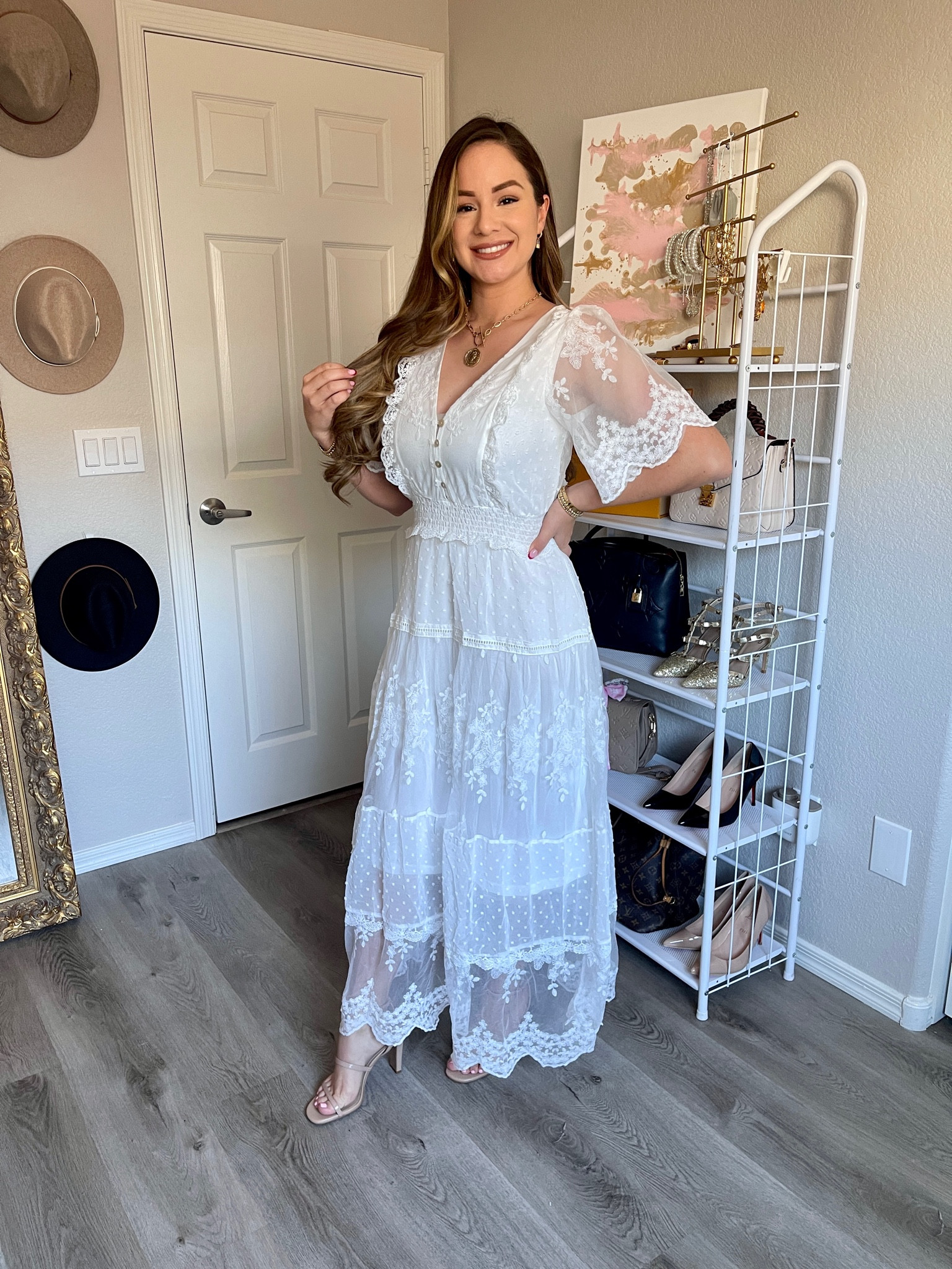 White Lace Dress (wearing small), Lace Maxi Dress, Vintage Style Wedding Dress, Casual Wedding Dress, Beach Wedding Dress, Nude Heels (tts), Nude Sandal Heel, Block Heel | #AmazonFashion #Founditonamazon #Dress

#LTKunder100 #LTKwedding #LTKstyletip