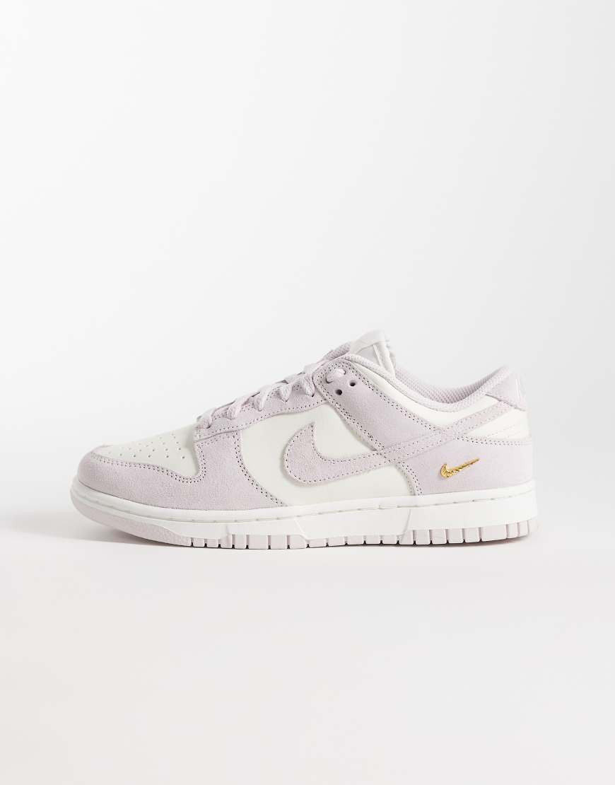 Nike Dunk Low trainers in white and pink | ASOS (Global)