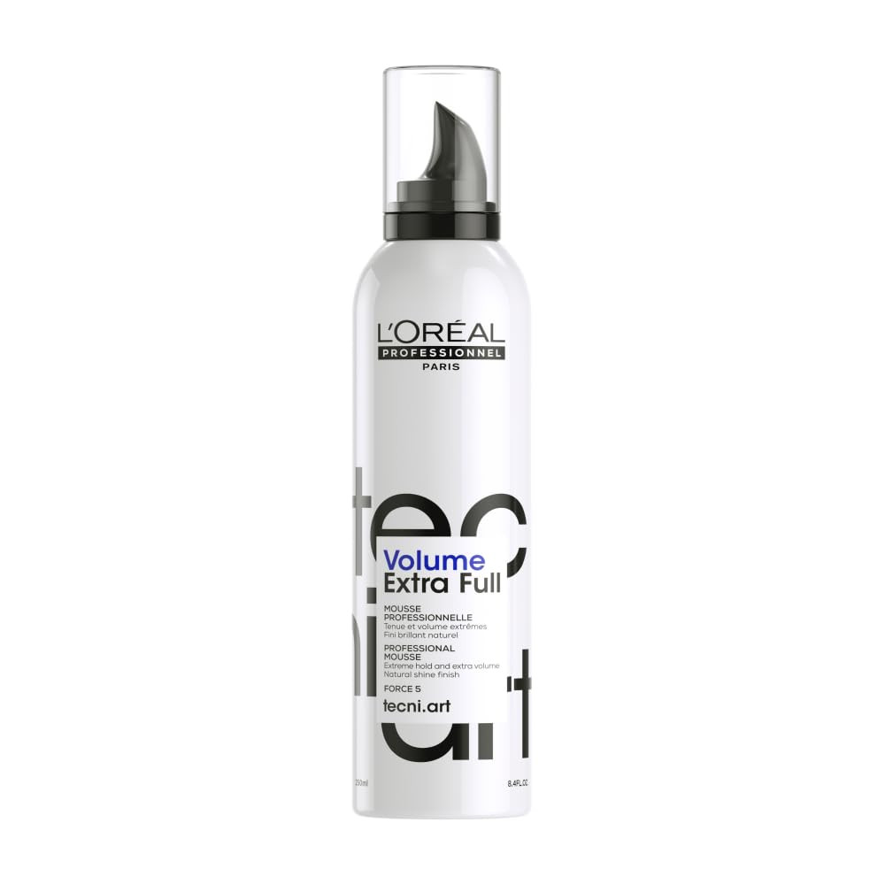 L'Oréal Professionnel TECNI.Art Full Volume Extra Mousse, Adds Volume and Hold To Fine Hair, 250... | Amazon (UK)