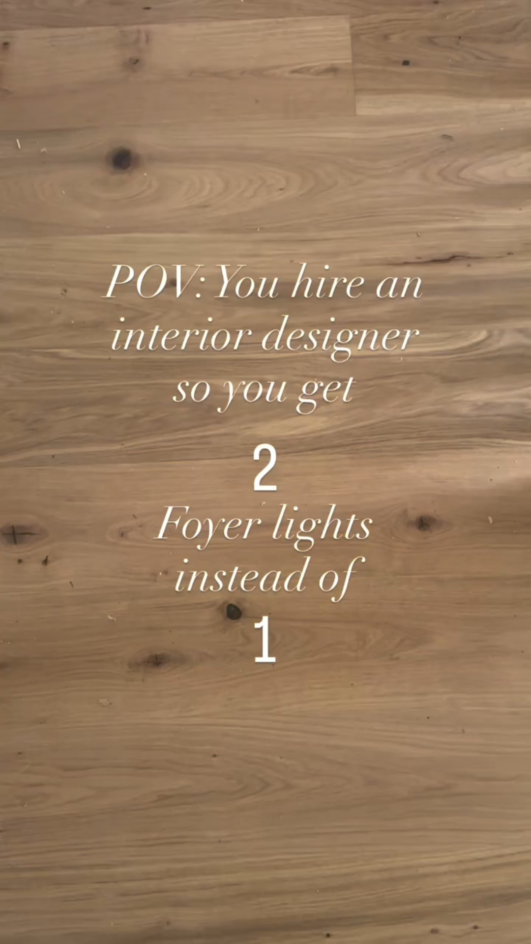 You hire an interior designer and suddenly your “one sad little foyer light” turns into a perfectly balanced pair that makes your entryway feel like a statement. ✨

It’s not just about adding another fixture — it’s about scale, proportion, and impact. The kind of details that make you fall in love with your home every time you walk through the door.

Because your foyer isn’t just an entry — it’s the first impression of your entire home. And darling, first impressions matter.

#EHDesign #FoyerGoals #LuxuryDesign #designedwithlove