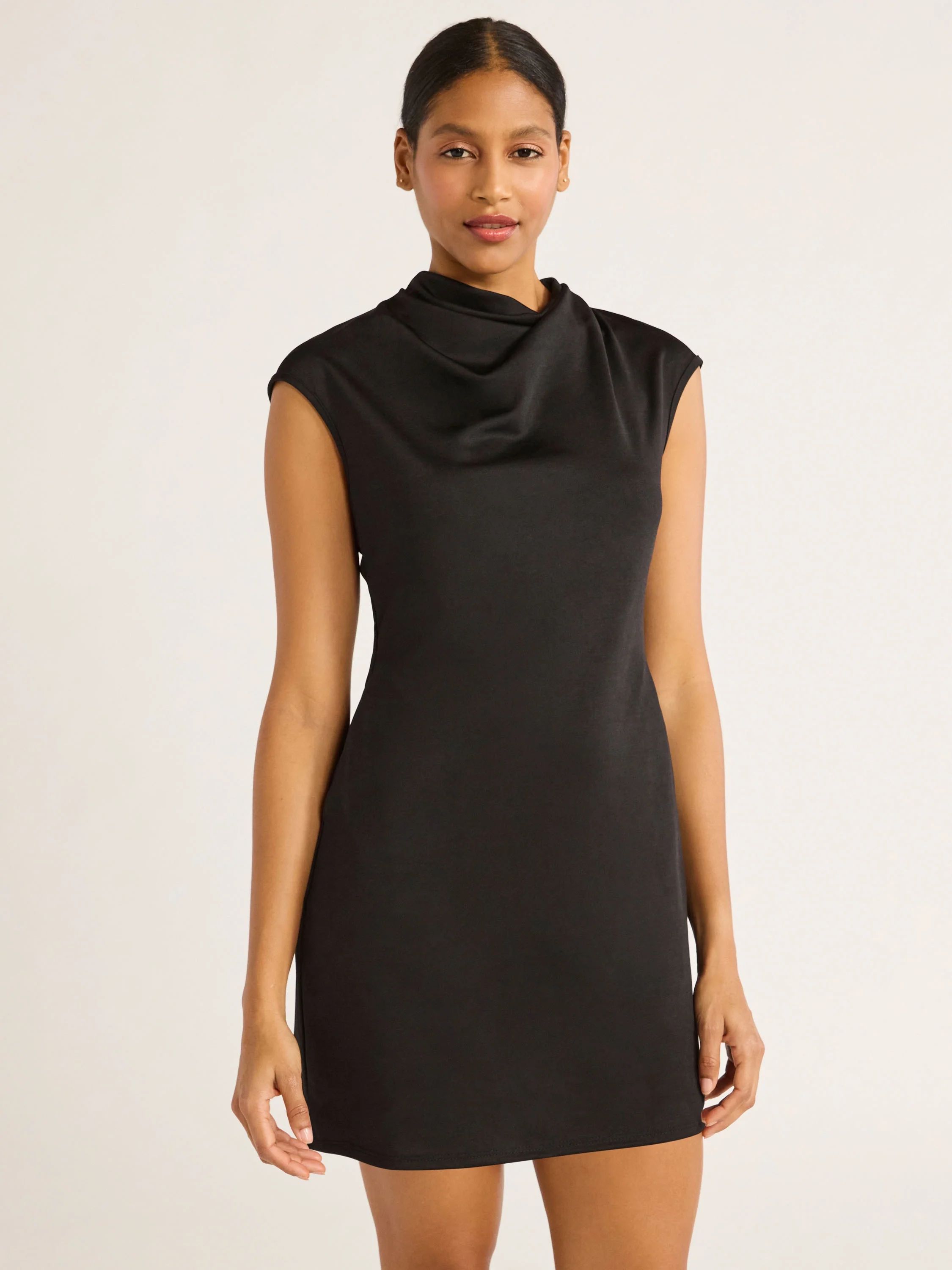 Scoop Women’s Ponte Funnel Neck Dress, Sizes XS-XXL | Walmart (US)